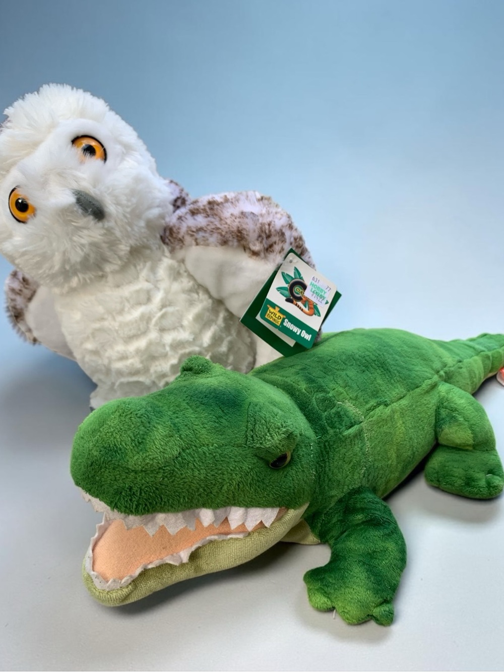 Wild Republic Snowy Owl Alligator Stuffie Plush